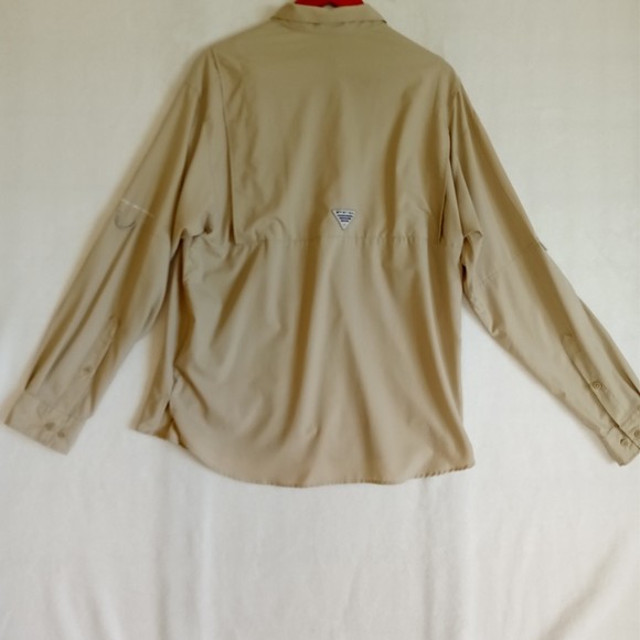 Columbia Men's Khaki Beige PFG Fishing shacket - Picture 2 of 10